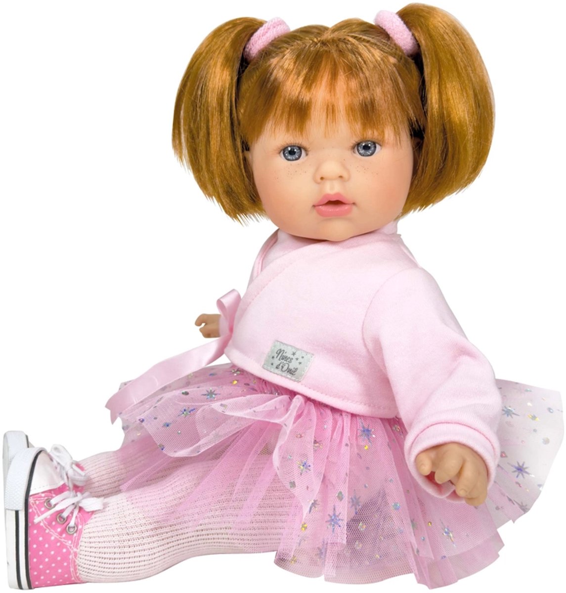 Nines d Onil Babypop Tita Ballerina Rood 45 cm